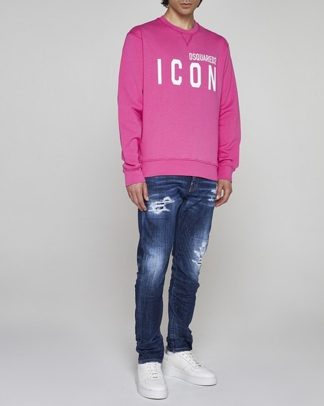 Pink clearance dsquared sweatshirt