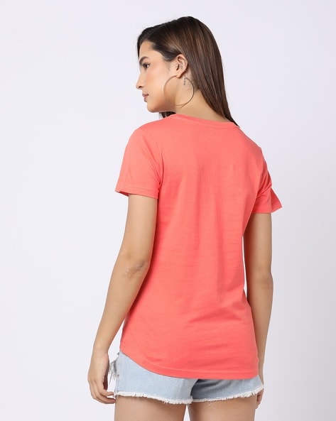 Buy Coral Orange Tops for Women by DNMX Online