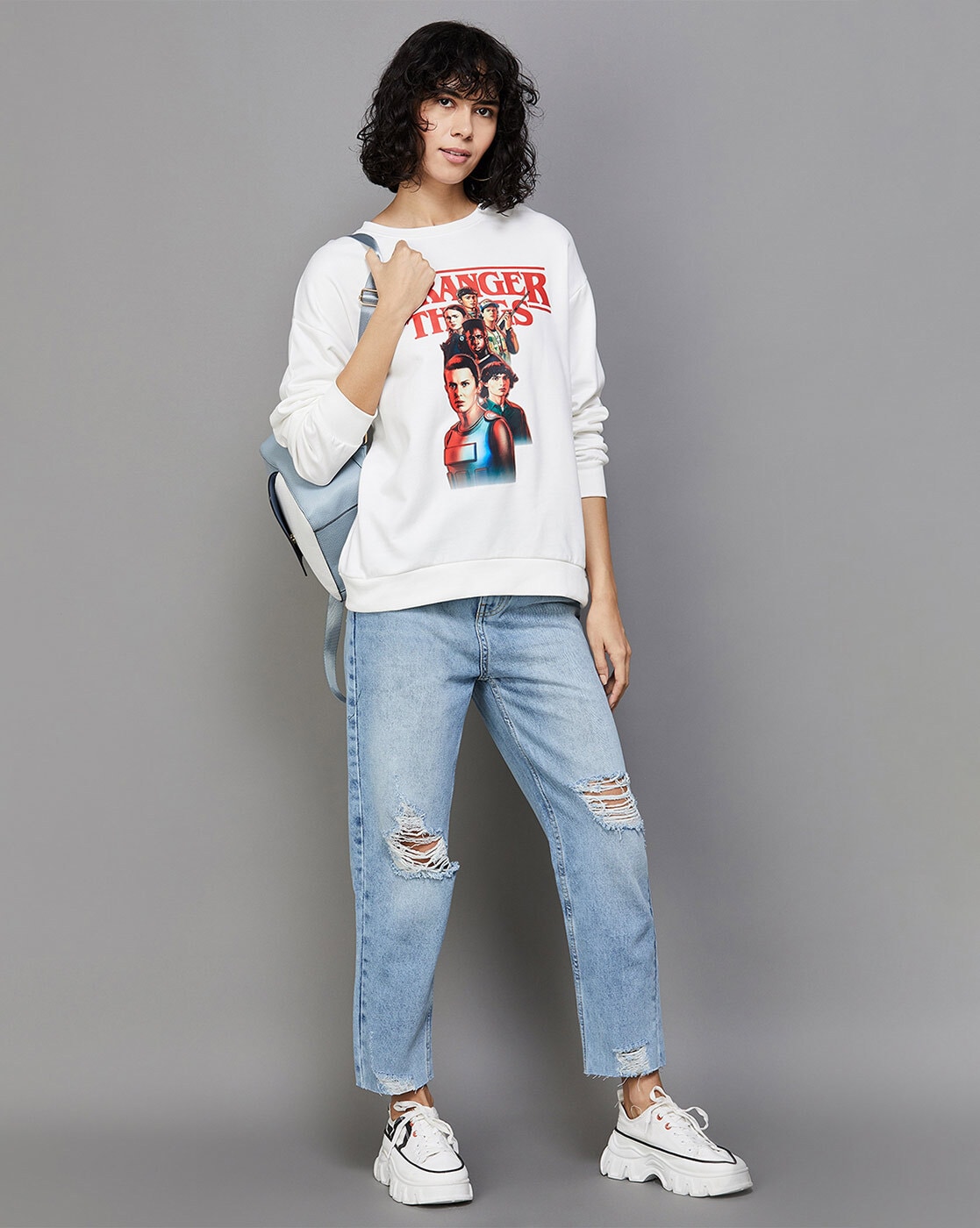 Buy White Sweatshirt & Hoodies for Women by Ginger by lifestyle Online