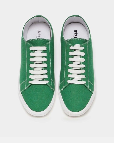 Men's slip-on canvas shoes - Green 13 – KevinLucasArt