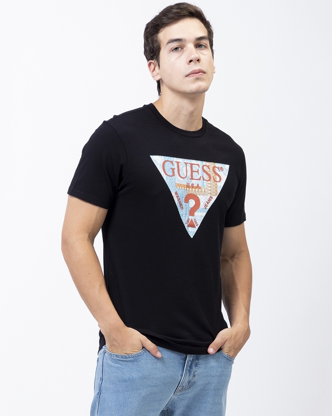 guess jet black a996 shirt