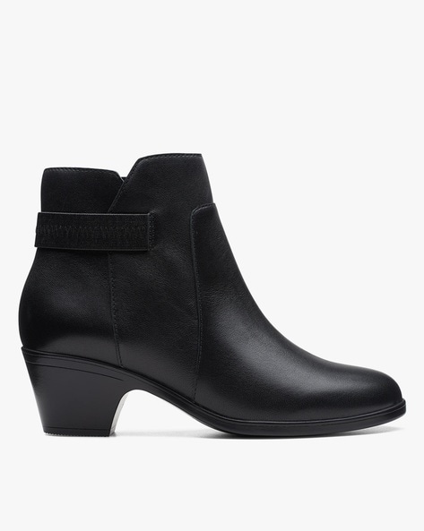 Clarks womens clearance black ankle boots