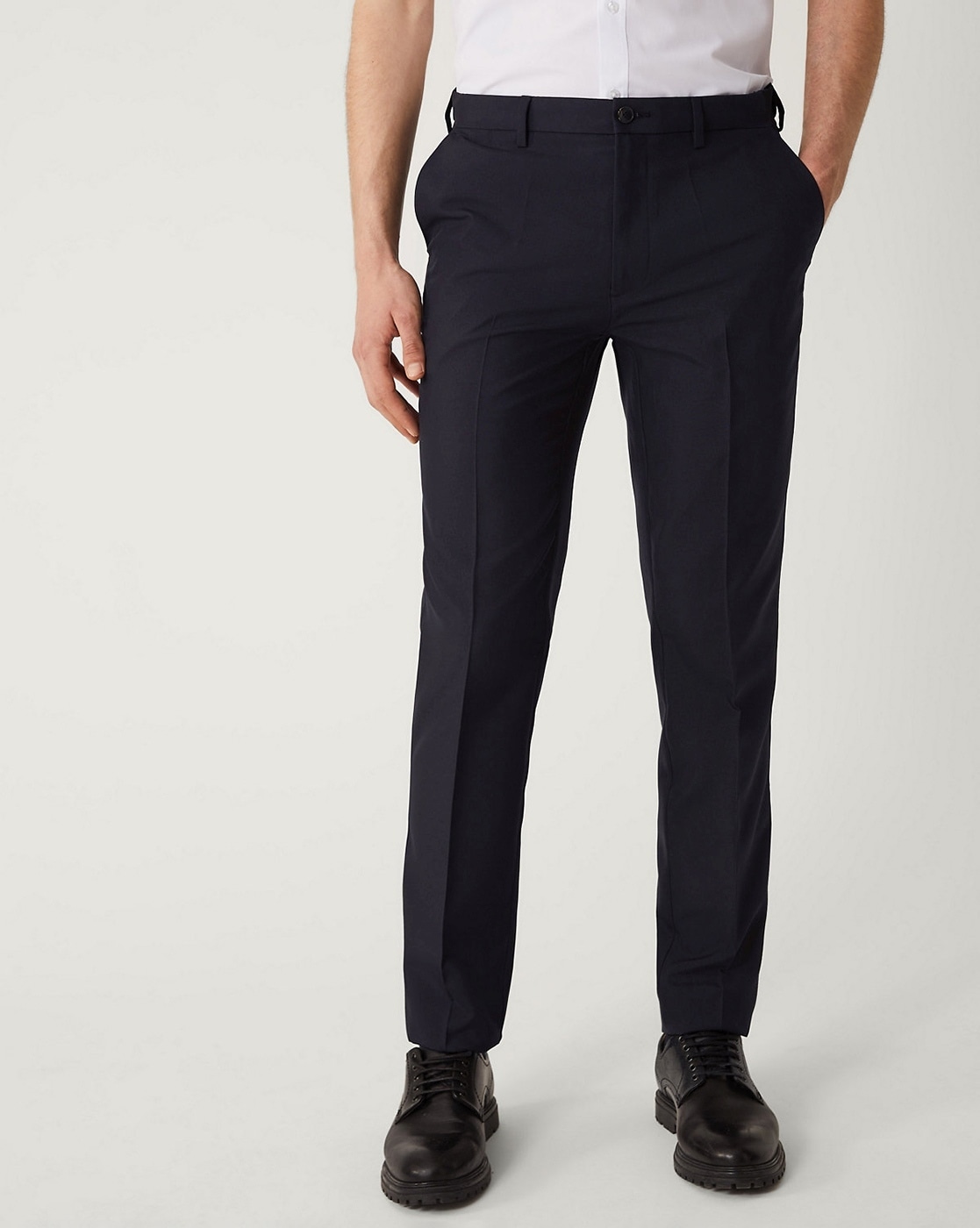 Buy Marks & Spencer Jersey Wide Leg Trousers With Stretch(Regular) In Blue  | 6thStreet Saudi Arabia
