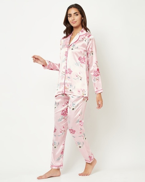 Satin discount pyjamas floral