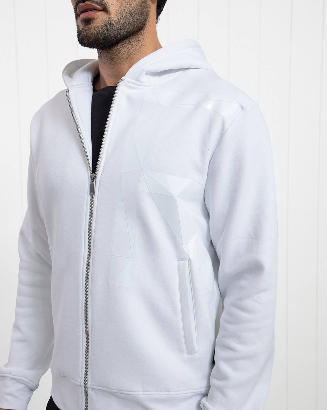 Buy Rare Rabbit Zip-Front Hooded Sweatshirt Online | Ajio.com