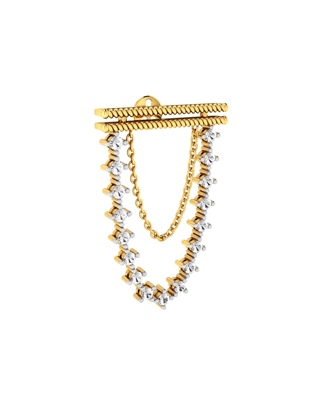 Buy Bullion Gold BULLION GOLD Interlock Chain Dangle Gold Layered Earrings  2023 Online | ZALORA Philippines