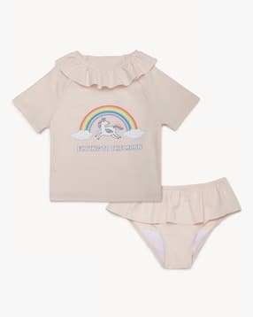 Graphic Print T-Shirt & Bikini Set-image-17