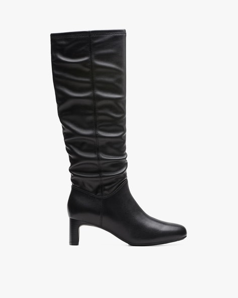 High rise clearance black boots