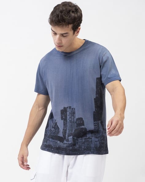 GUESS Graphic Print Crew-Neck T-Shirt