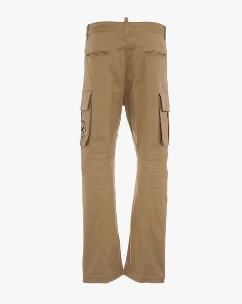 RELAXED FIT CARGO PANTS - taupe brown