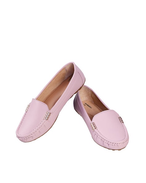 Loafers with Faux Leather Upper