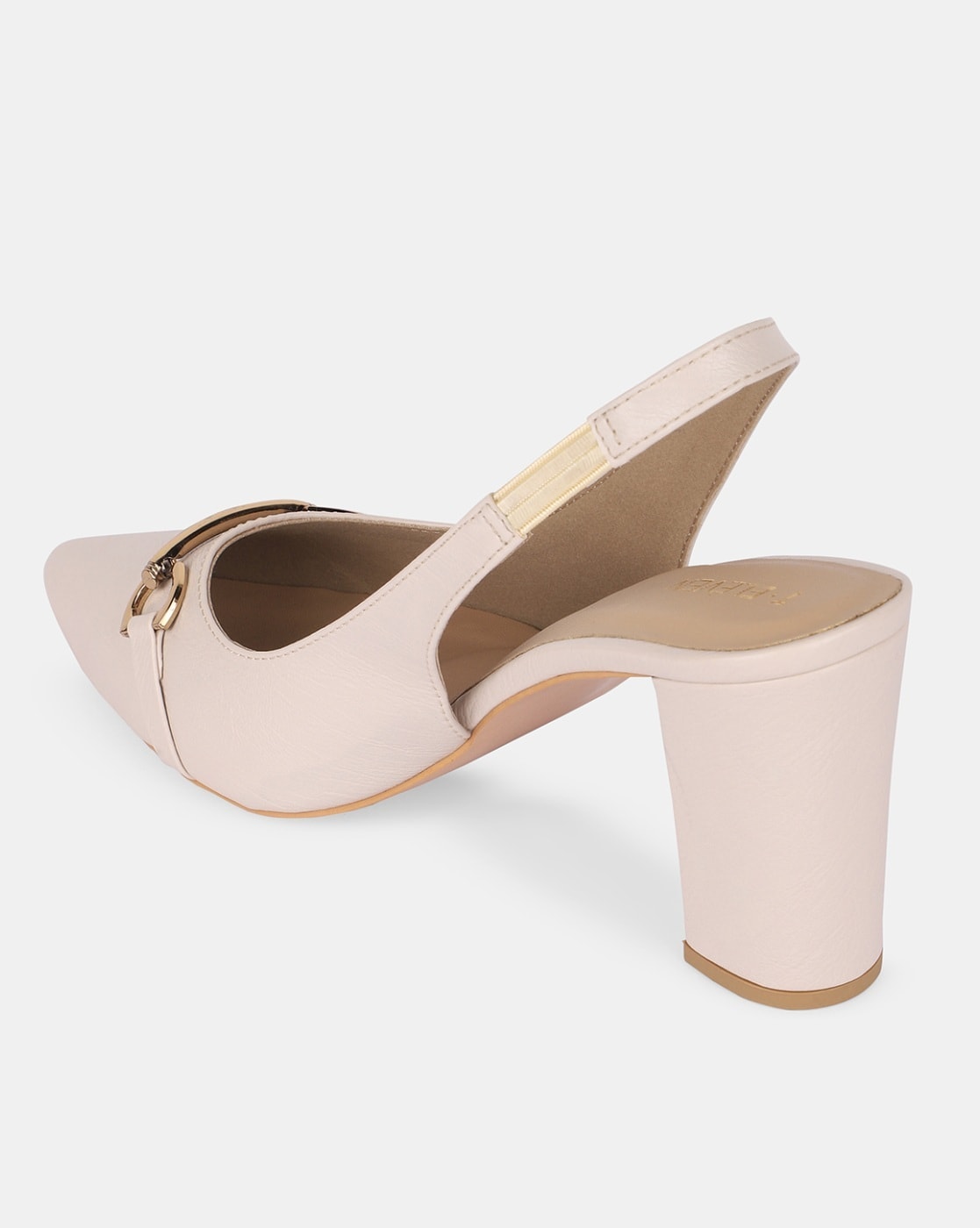 Cream Lycra Stiletto High Heels Pointed Toe Pumps | Go Wholesale