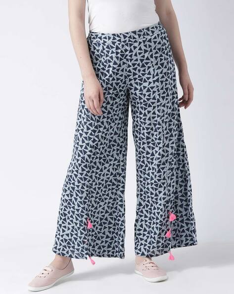 Dodo & Moa Geometric Print Straight Fit Palazzos