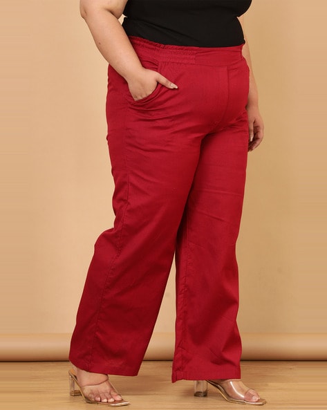 Linen Pants for Women Dakota Cinnamon Red ❤️ menique