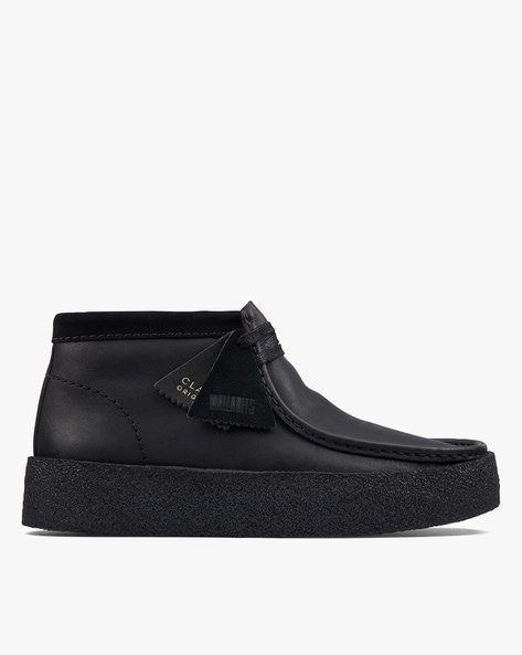 Mens black clarks on sale wallabees