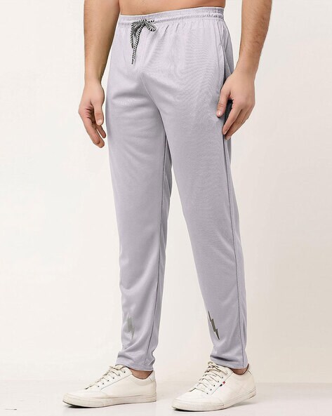 Navy Blue track pants 3 white side stripes pockets XL Men drawstring open  leg | eBay