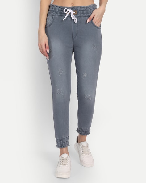 Nios Fashion Jogger Fit Girls Grey Jeans - Buy Nios Fashion Jogger Fit Girls  Grey Jeans Online at Best Prices in India