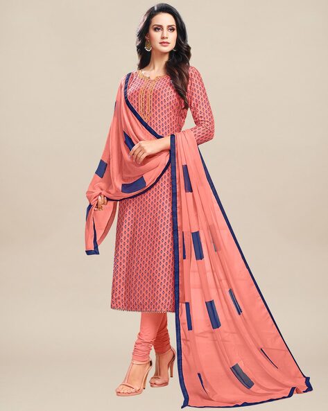 Buy Pink Dress Material for Women by ZEEPKART Online | Ajio.com