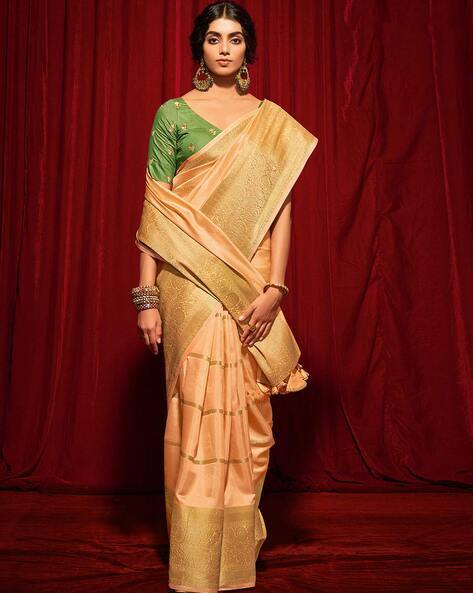 Saree mall Striped Zari Border Saree