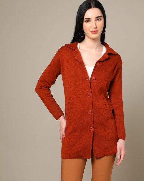 Rust hot sale longline cardigan