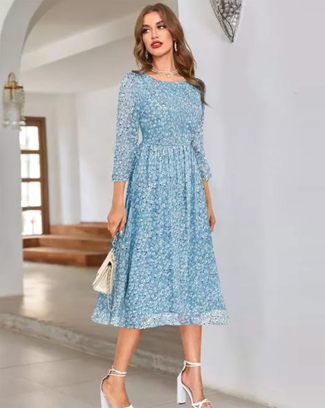 Women's Light Blue Evening Dress | Chiffon evening dresses, Backless prom  dresses, Prom dresses blue