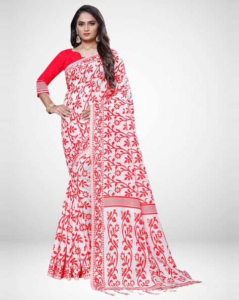 Buy White Sarees for Women by Saree mall Online