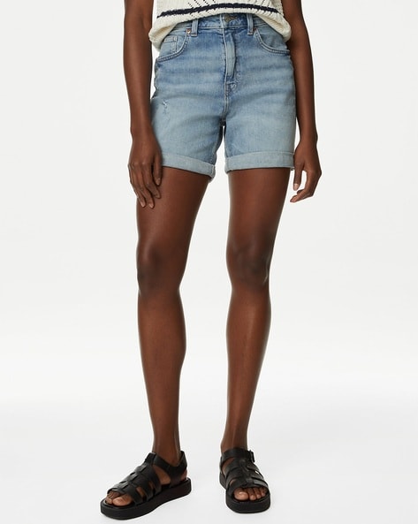 Marks and spencer denim 2024 shorts