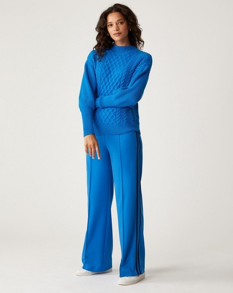 Royal Blue Wide Leg Trousers