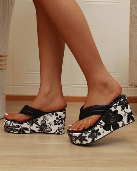 Girls black store wedges