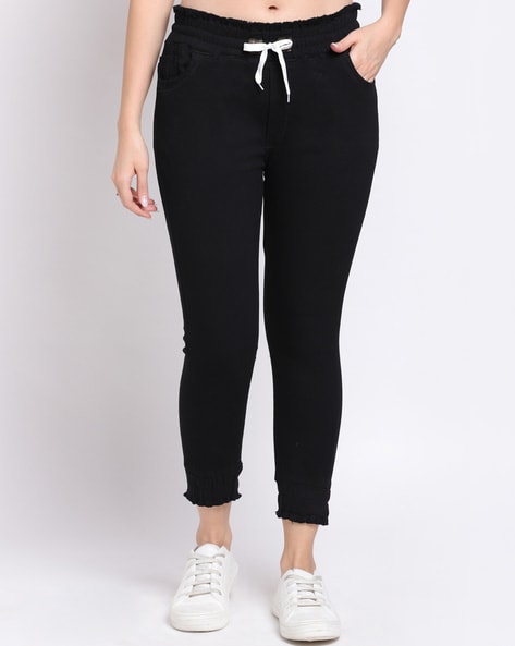 High-Rise Jeggings with Elasticated Waist