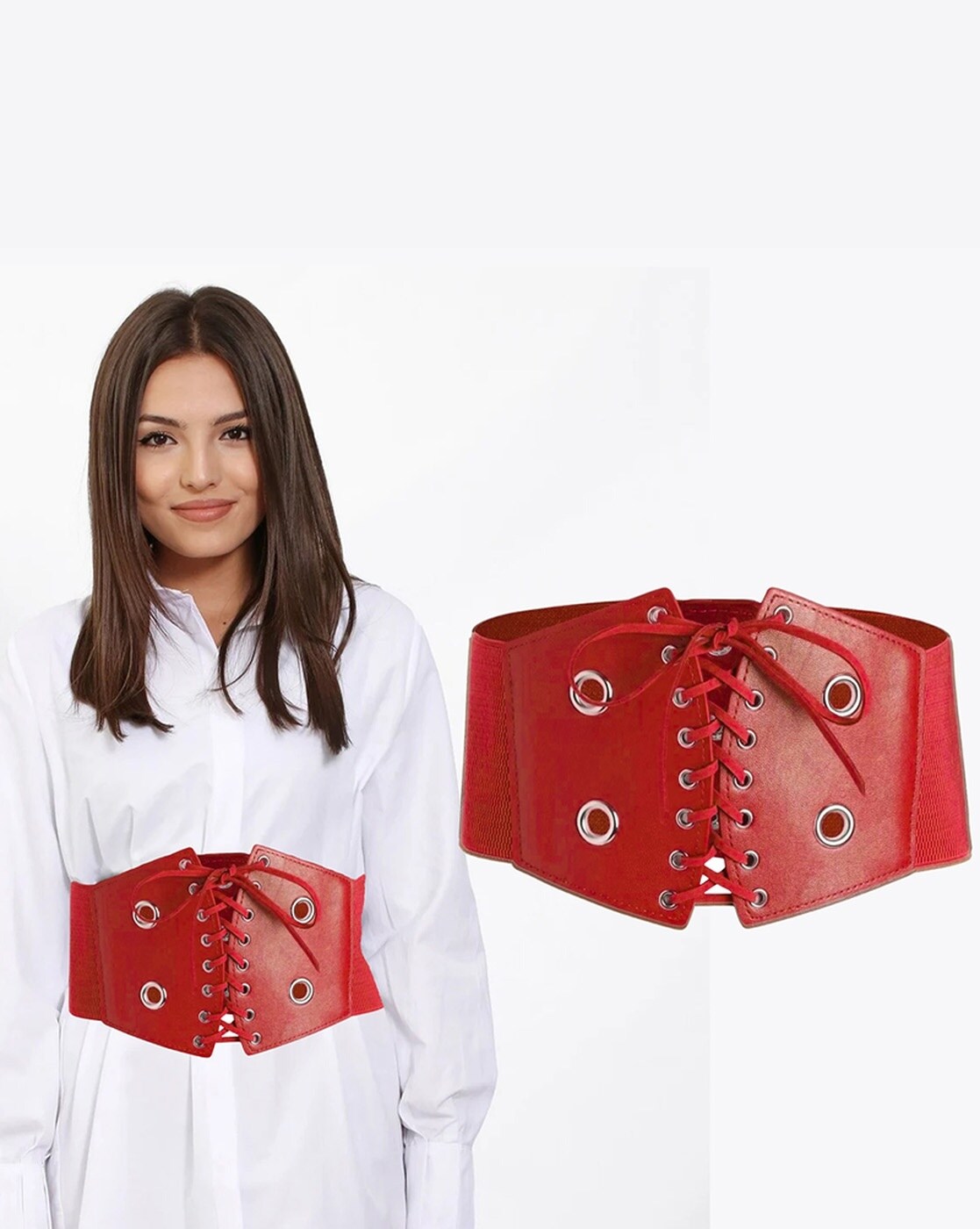 Women's belts: with logo, corset-style