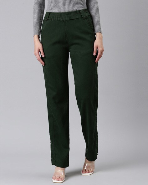 Buy Navy Blue Trousers & Pants for Women by Amydus Online