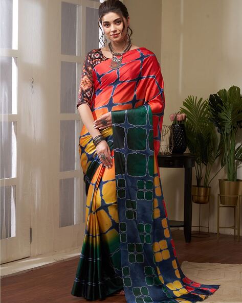 Multi-colour Silk Sari - Aditri