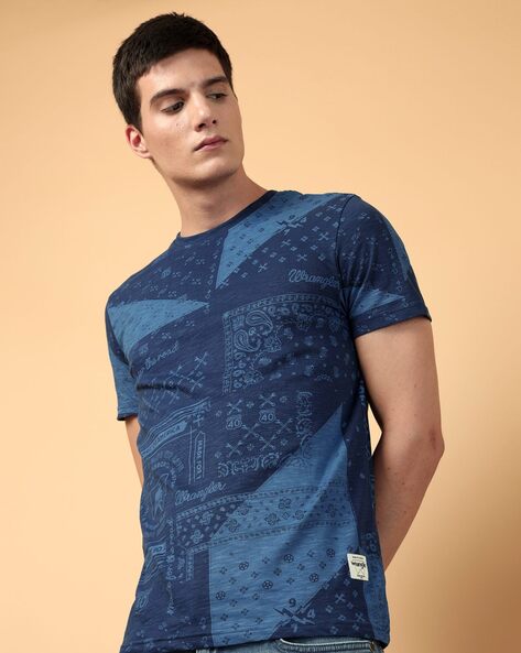 Wrangler Geometric Print Crew-Neck T-Shirt