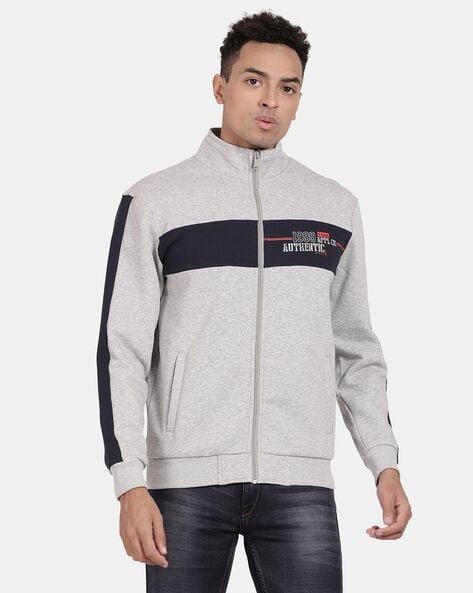 Buy Grey Melange Sweatshirt Hoodies for Men by T Base Online