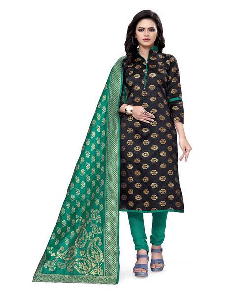 Woven Pattern Unstitched Dress Material Price in India