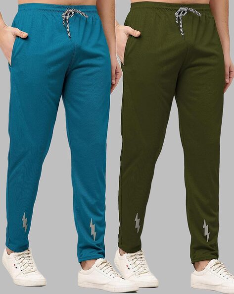 Buy Maroon & Navy Blue Track Pants for Men by Bolder Online