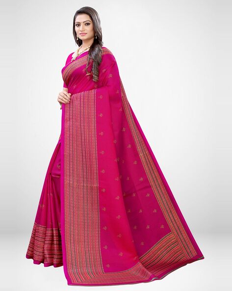 Buy Silk Saree in Pink with Blouse Online SR23494 - Shopkund