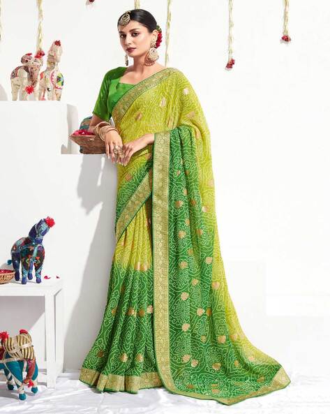 Buy Green Sarees for Women by Saree mall Online