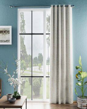 Jacquard Blackout Eyelet Door Curtain