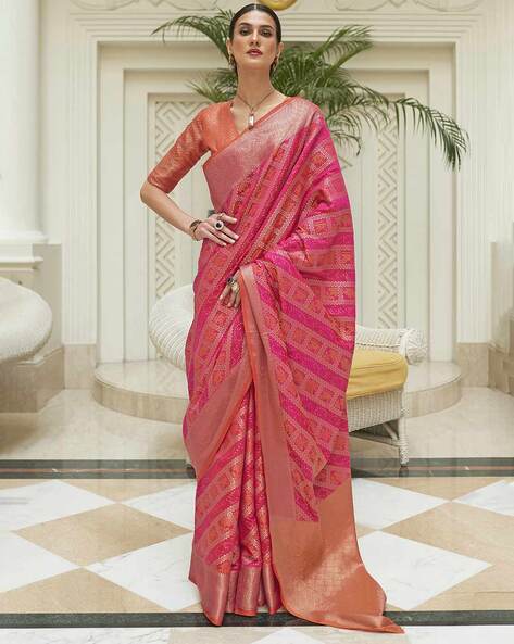 Buy Pink Sarees for Women by Saree mall Online