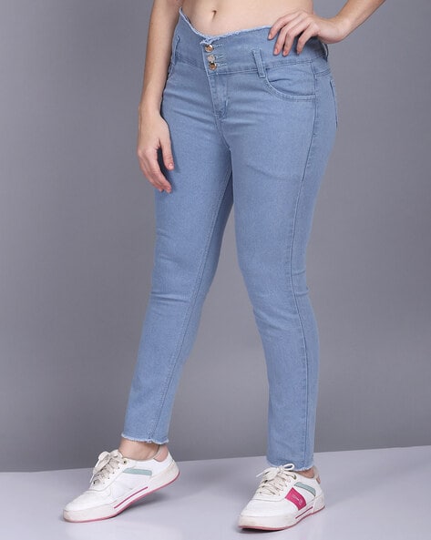 Buy INFUSE Dark Wash Cotton Relaxed Fit Women's Jeans | Shoppers Stop