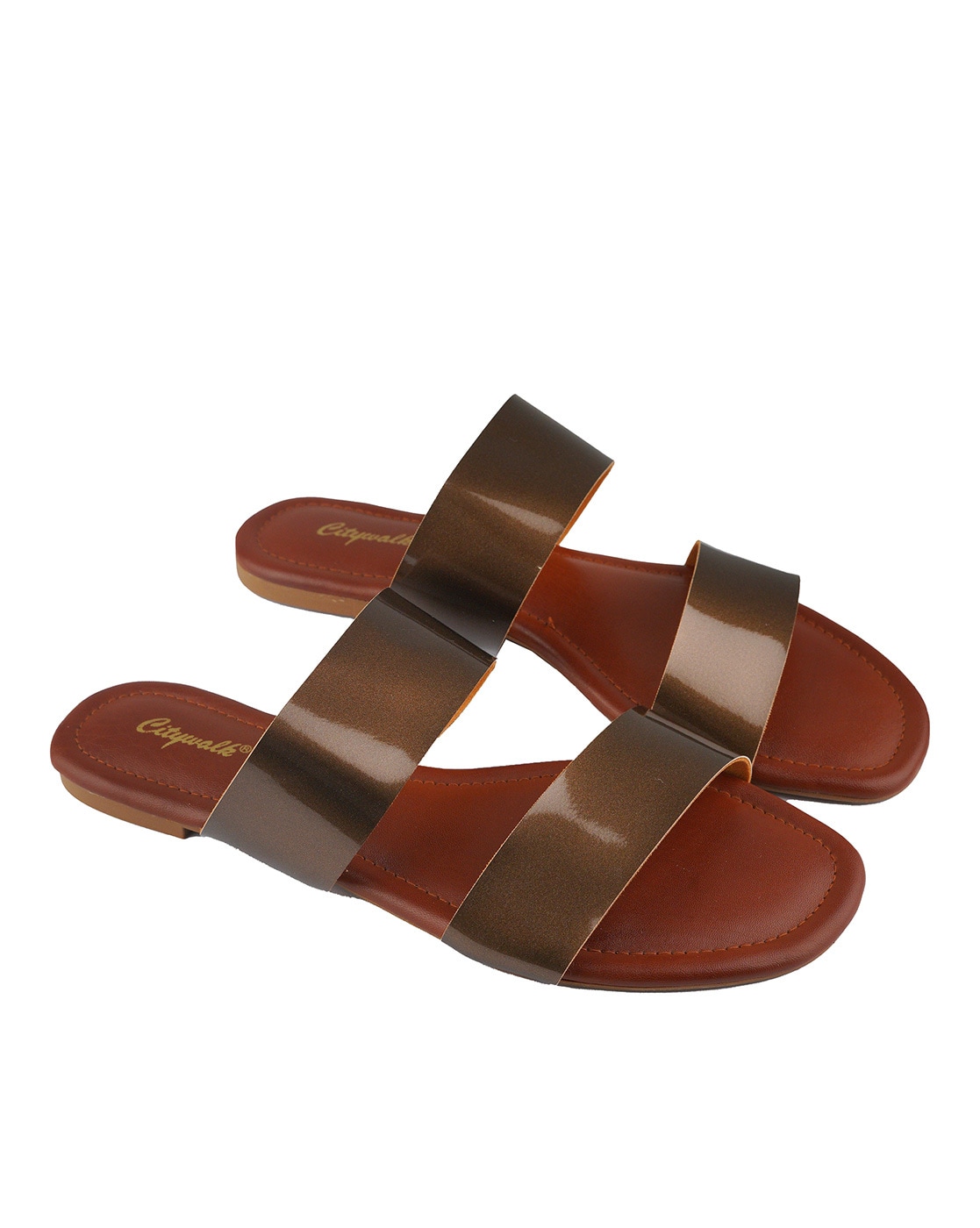 Buy Brown Flat Sandals for Women by CITYWALK SHOES Online Ajio