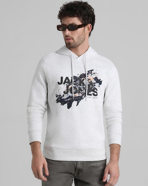 Buy White melange Sweatshirt & Hoodies for Men by Jack & Jones Online