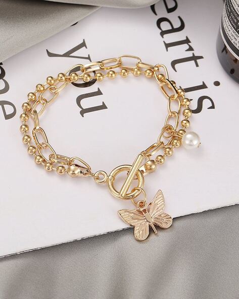 Angel Wings Gold Chain Bracelet-Candere by Kalyan Jewellers