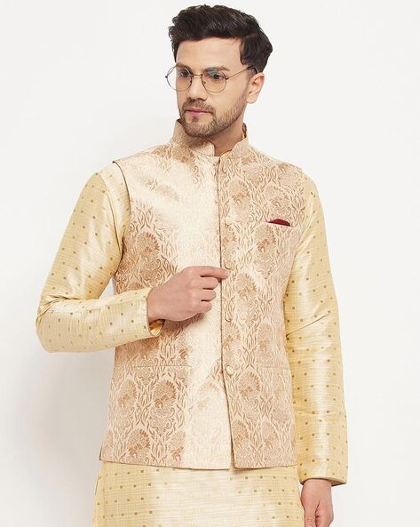 Popular Red Party Nehru Jacket Jacquard online shopping | Page 5