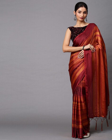 Buy PARTY WEAR EMBROIDERD MAROON SAREE Online at Best Prices in India -  JioMart.