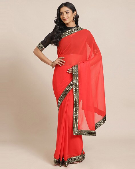 Buy Red Sarees for Women by Saree mall Online