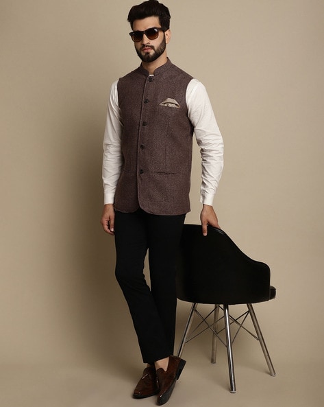 Wine Nehru Jacket for Men – jainsonstycoon.com