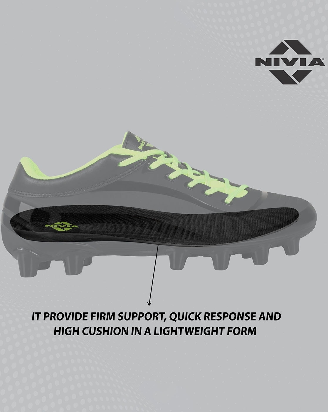 Nivia Carbonite 4.0 Football Shoes (green/black)